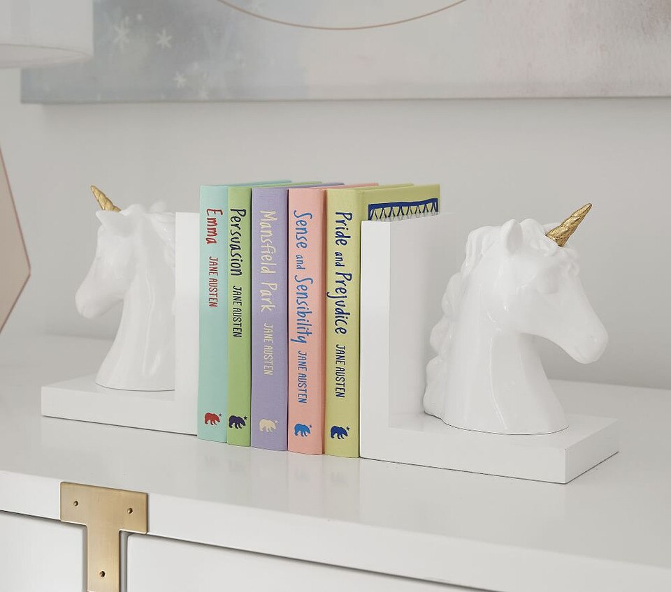 Unicorn Shaped Bookends Pottery Barn Kids UK